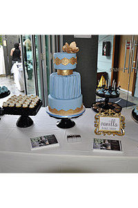 Wedgewood Blue & Gold Cake & Sweets  