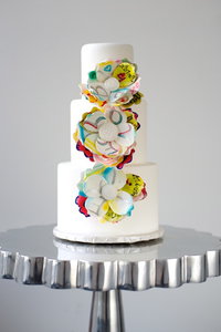 Graffiti Inspired Wedding Cake