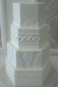 White Art Deco Cake