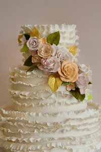 Floral Vintage Ruffle Cake