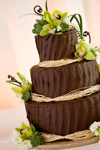 Whipped Chocolate Wedding Cake