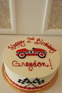 Vintage Race Car Kids Cake