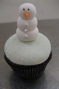 Snow Man Cupcake
