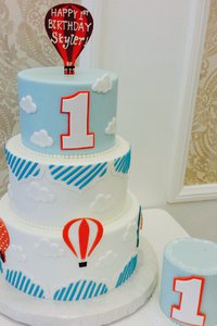 Hot Air Balloon 1st Birthday Cake & Smash Cake