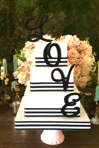 LOVE Stripe Cake