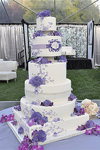 White And Lavender  Wedding  Cakes  Wedding  Cake  Flavors 