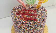 Rainbow Sprinkle Lollipop Cake