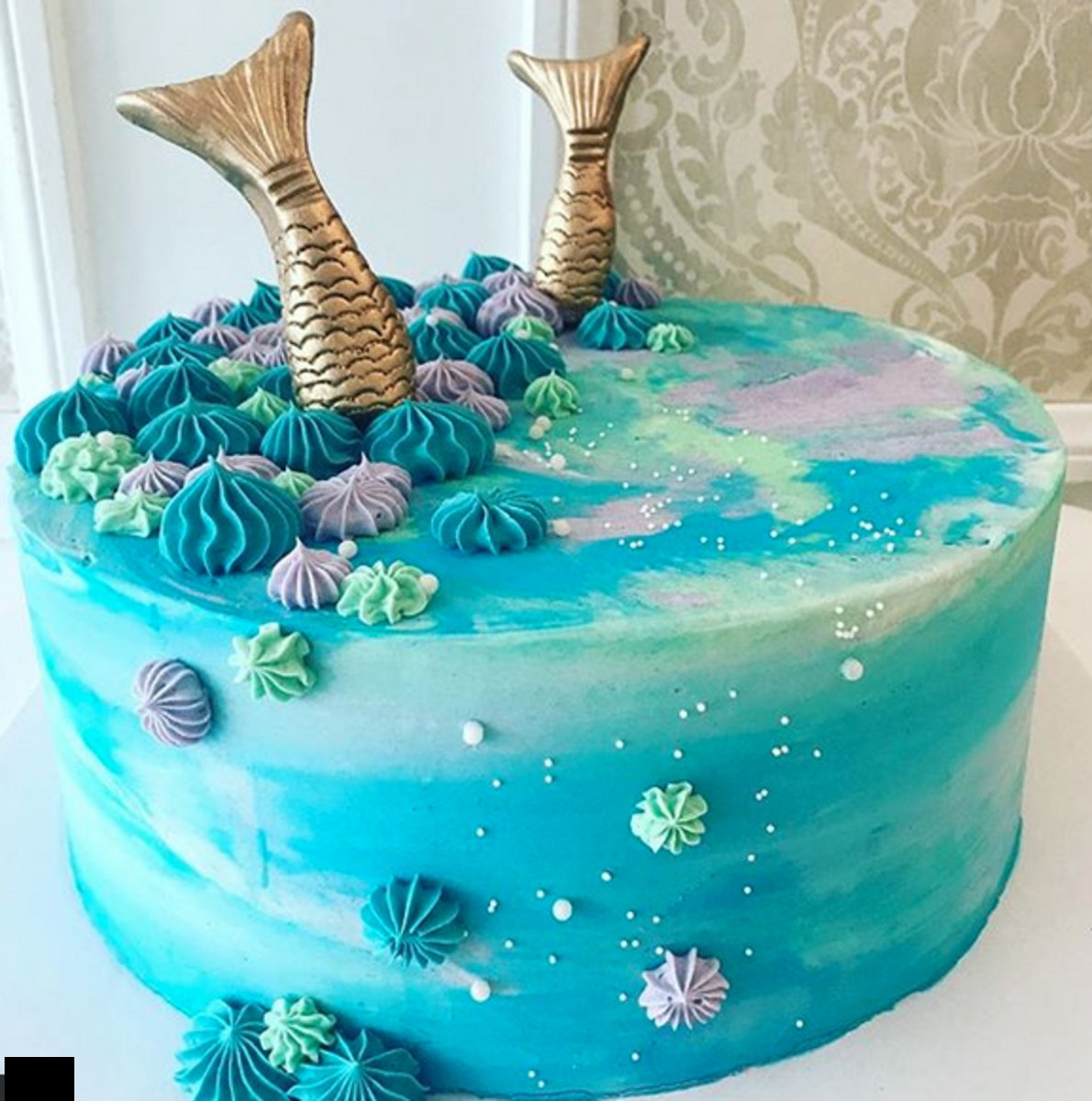 Pin By Shyla Maneschyn On Design Cake Mermaid Cakes Mermaid Birthday Cakes...