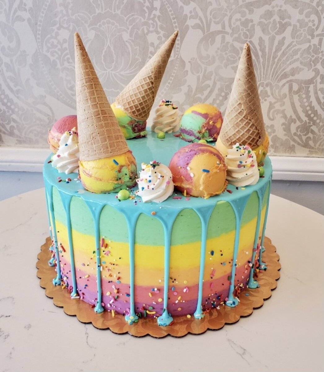 ice cream cone birthday cake
