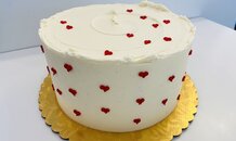 Vegan Heart Polka Dot Cake